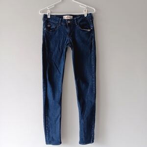 Hollister Skinny Denim Blue Jeans Cotton Bodycon Pockets Size 7R W28 L31